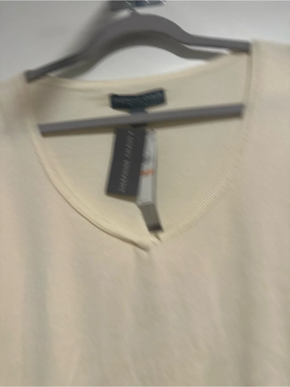 NWT Josephine Chaus Sz2X lightweight Ivory silk blend Vneck 3/4 length sleeve